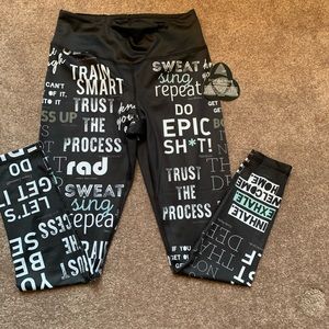 Peloton Instructor quote leggings- M brand new!